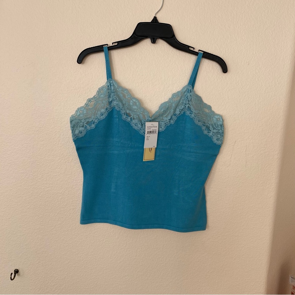 NWT Bloom by H.S.D. Lace Trim Tank Top